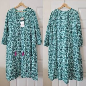 Pomegranate Jade Floral Tassel Dress XL NWT